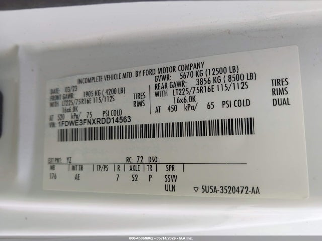 Продаж на аукціоні авто 2024 Ford E-350 Cutaway, vin: 1FDWE3FNXRDD14563, номер лоту: 45060862