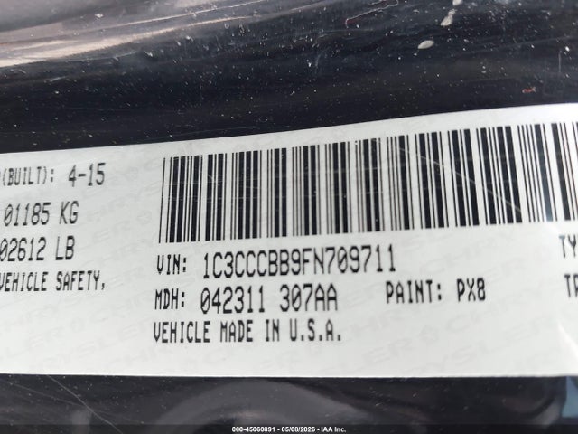 Продаж на аукціоні авто 2015 Chrysler 200 S, vin: 1C3CCCBB9FN709711, номер лоту: 45060891
