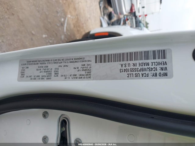 45060940 :رقم المزاد ، 1C4SJVBP3SS510413 vin ، 2025 Jeep Wagoneer Carbide 4x4 مزاد بيع