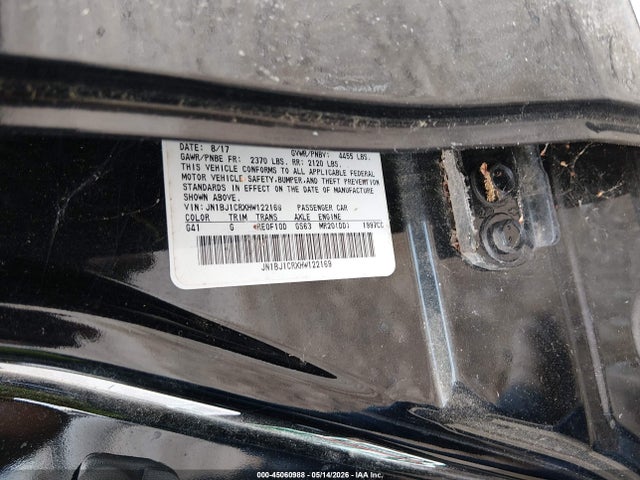 Продаж на аукціоні авто 2017 Nissan Rogue Sport Sv, vin: JN1BJ1CRXHW122169, номер лоту: 45060988