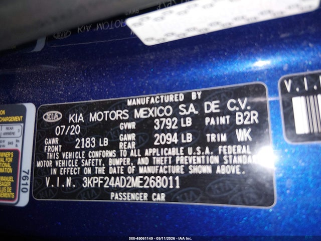 KIA Forte Lxs 2021 3KPF24AD2ME268011 Image 9