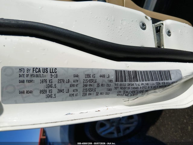Aukcja sprzedaży 2019 Jeep Compass Sport Fwd, vin: 3C4NJCAB9KT614846, numer aukcji: 45061289