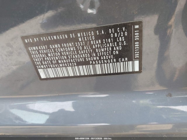 Продажа на аукционе авто 2020 Volkswagen Jetta Gli 2.0t Autobahn/2.0t S, vin: 3VW6T7BU4LM092626, номер лота: 45061336