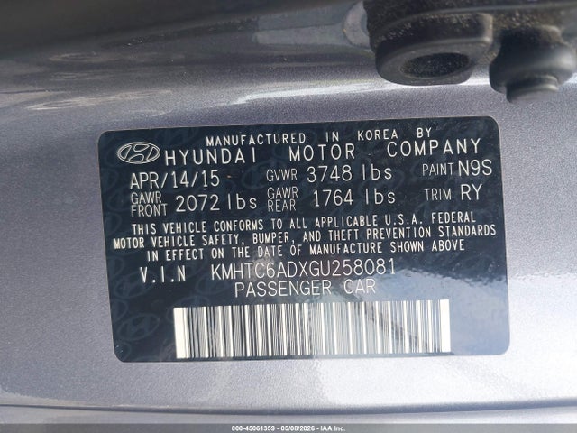 KMHTC6ADXGU258081 Hyundai Veloster