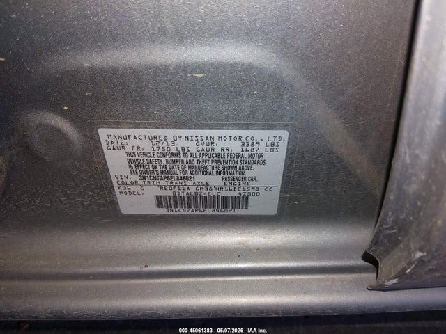3N1CN7AP6EL846021 Nissan Versa 1.6 Sv