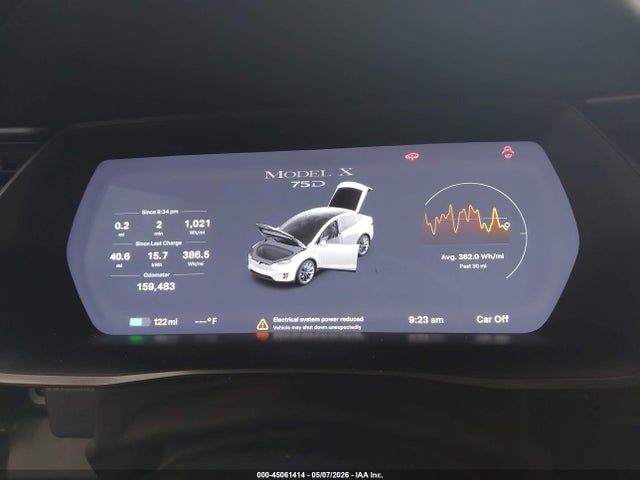 2018 Tesla Model X 100d/75d/p100d მანქანა იყიდება აუქციონზე, vin: 5YJXCBE29JF112391, აუქციონის ნომერი: 45061414