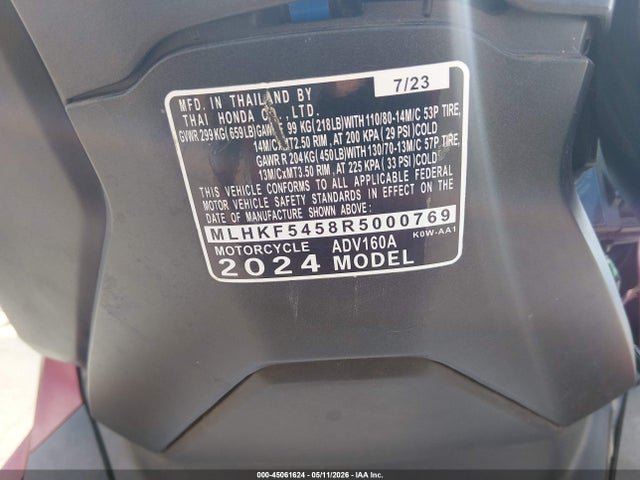 Honda Adv160 A 2024 MLHKF5458R5000769 Image 10