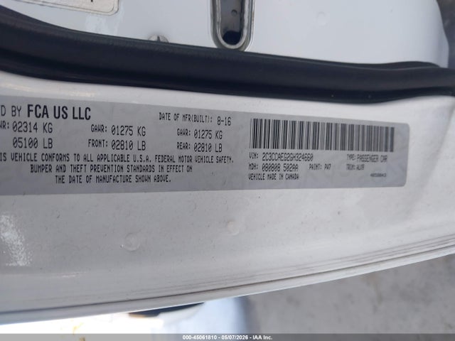 Продаж на аукціоні авто 2016 Chrysler 300c, vin: 2C3CCAEG2GH324660, номер лоту: 45061810