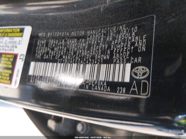 Продаж на аукціоні авто 2010 Toyota Corolla S, vin: 2T1BU4EE0AC423421, номер лоту: 45061846