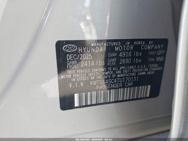 Продажа на аукционе авто 2026 Genesis G70 2.5t Awd, vin: KMTG64SC4TU170131, номер лота: 45061904