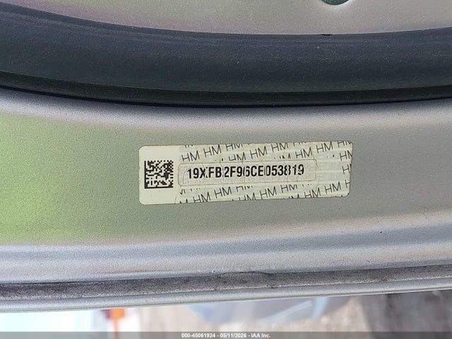 45061924 :رقم المزاد ، 19XFB2F96CE053819 vin ، 2012 Honda Civic Ex-l مزاد بيع