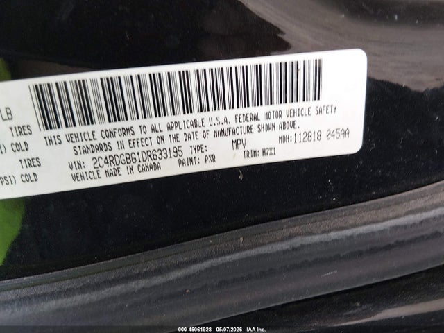 Продажа на аукционе авто 2013 Dodge Grand Caravan Se, vin: 2C4RDGBG1DR633195, номер лота: 45061928