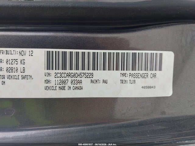 45061937 :رقم المزاد ، 2C3CCARG0DH575229 vin ، 2013 Chrysler 300 Motown مزاد بيع