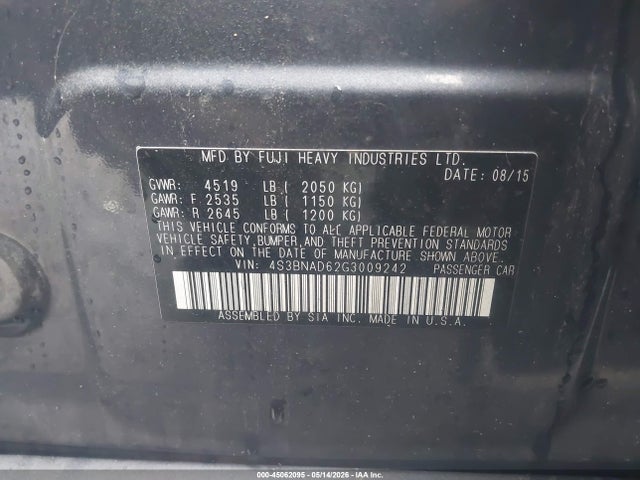 4S3BNAD62G3009242 Subaru Legacy 2.5i Premium