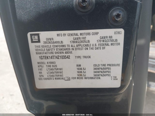 Продажа на аукционе авто 2004 Gmc Sierra 1500 Work Truck, vin: 1GTEK14T74Z103542, номер лота: 45062109