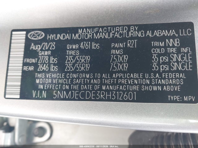 Hyundai Tucson Limited 2024 5NMJECDE3RH312601 Image 9