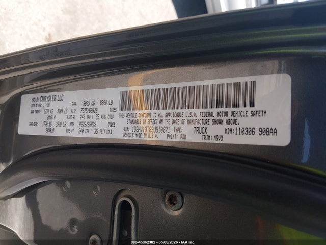 Aukcja sprzedaży 2009 Dodge Ram 1500 Slt/sport/trx, vin: 1D3HV13T89J510871, numer aukcji: 45062382