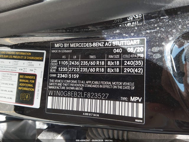 W1N0G8EB2LF823527 Mercedes-Benz Glc 300 4matic