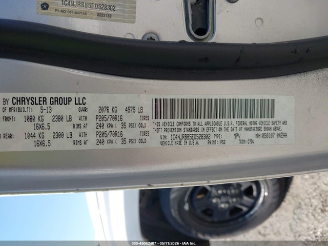 45062407 :رقم المزاد ، 1C4NJRBB5ED528302 vin ، 2014 Jeep Patriot Sport مزاد بيع