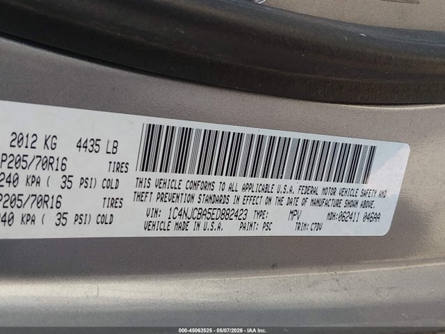 1C4NJCBA5ED882423 Jeep Compass Sport