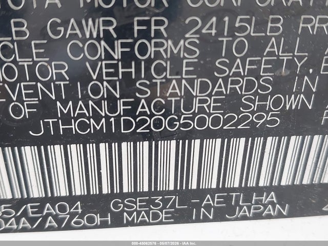 Lexus IS 300 2016 JTHCM1D20G5002295 Image 9