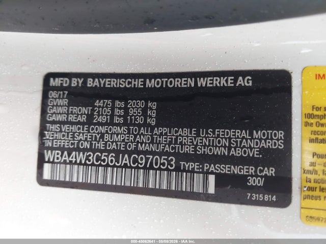 BMW 430I 2018 WBA4W3C56JAC97053 Image 9
