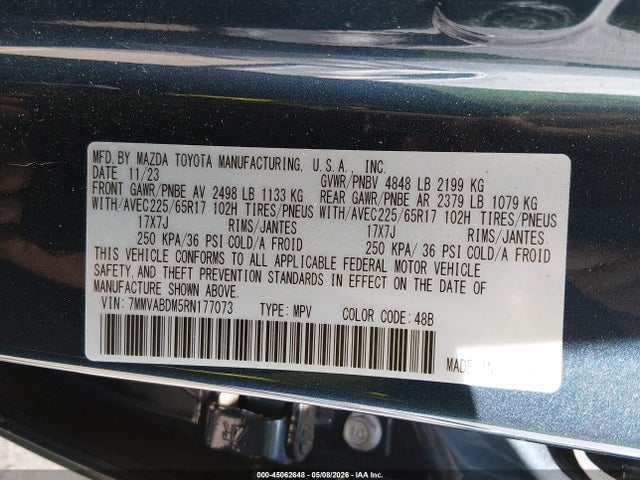 Продажа на аукционе авто 2024 Mazda Cx-50 2.5 S Premium, vin: 7MMVABDM5RN177073, номер лота: 45062648