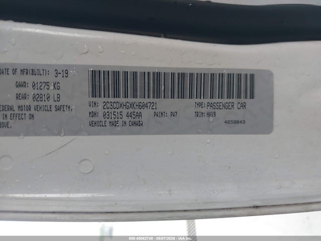 Aukcja sprzedaży 2019 Dodge Charger Gt Rwd, vin: 2C3CDXHGXKH604721, numer aukcji: 45062740