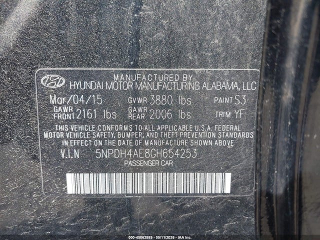 Продажа на аукционе авто 2016 Hyundai Elantra Se, vin: 5NPDH4AE8GH654253, номер лота: 45062889