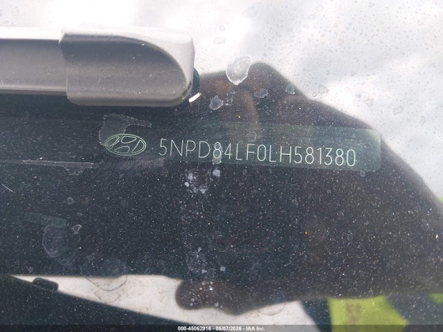 45062916 :رقم المزاد ، 5NPD84LF0LH581380 vin ، 2020 Hyundai Elantra Sel مزاد بيع
