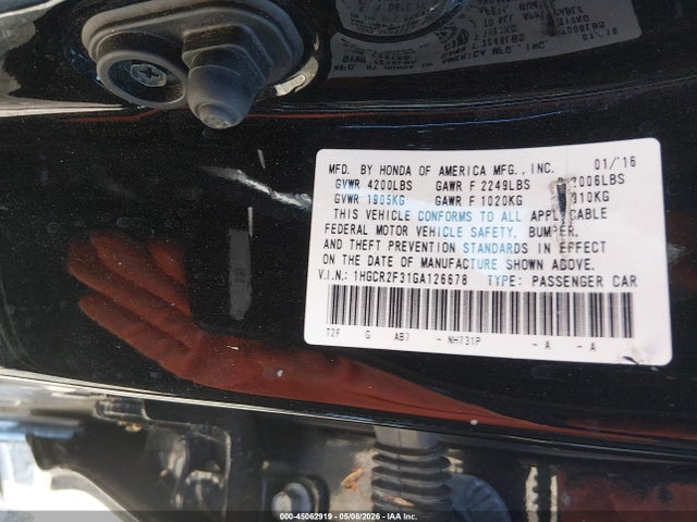 1HGCR2F31GA126678 Honda ACCORD LX