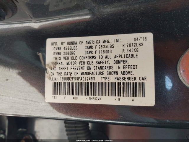 Acura Tlx V6 Tech 2015 19UUB2F55FA022493 Image 9