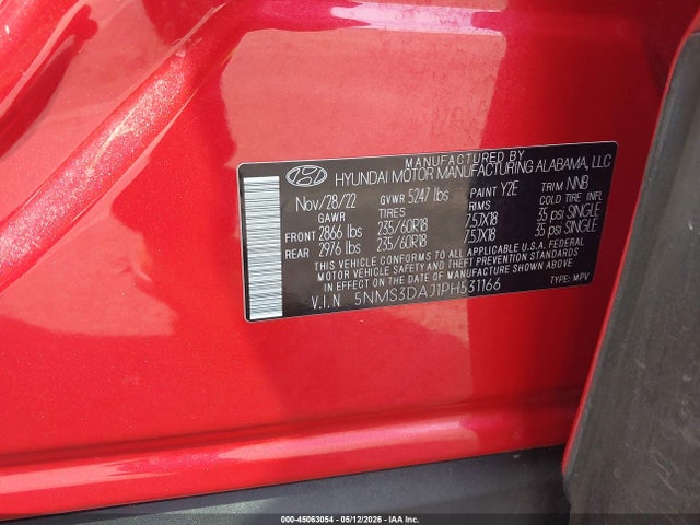 Hyundai Santa Fe Sel 2023 5NMS3DAJ1PH531166 Image 9