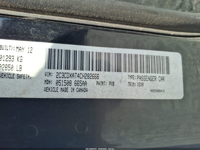 45063070 :رقم المزاد ، 2C3CDXAT4CH282666 vin ، 2012 Dodge Charger Police مزاد بيع