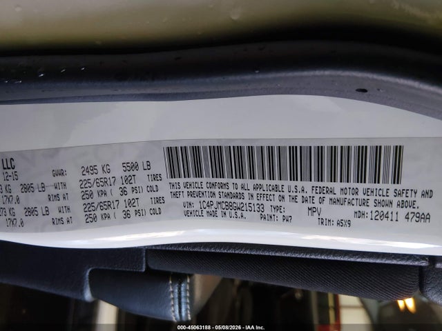 1C4PJMCB8GW215133 Jeep Cherokee Latitude