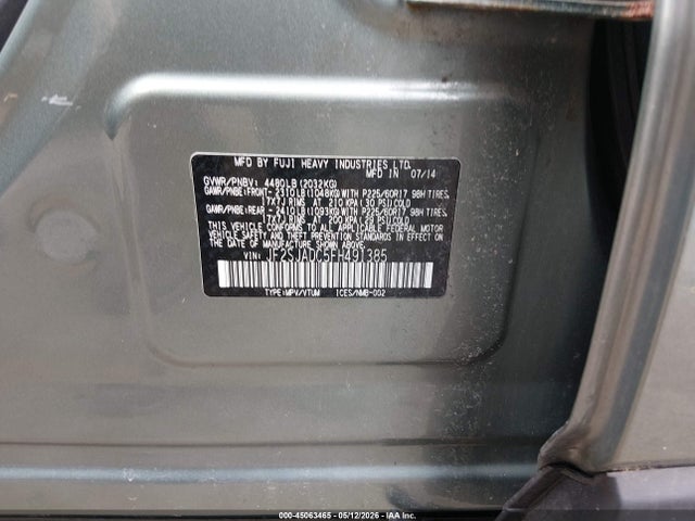 Aukcja sprzedaży 2015 Subaru Forester 2.5i Premium, vin: JF2SJADC5FH491385, numer aukcji: 45063465
