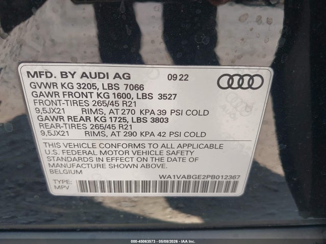 Audi E-tron Premiumwe 2023 WA1VABGE2PB012367 Image 9