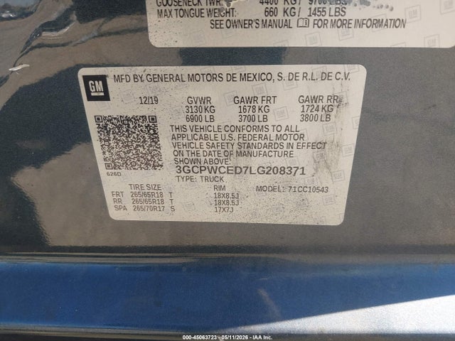 Chevrolet Silverado 1500 2020 3GCPWCED7LG208371 Image 9