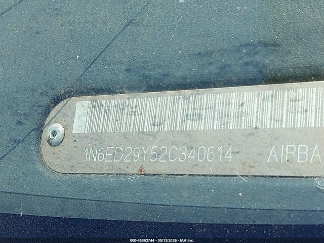 2002 Nissan Frontier Xe-v6 მანქანა იყიდება აუქციონზე, vin: 1N6ED29Y52C340614, აუქციონის ნომერი: 45063744