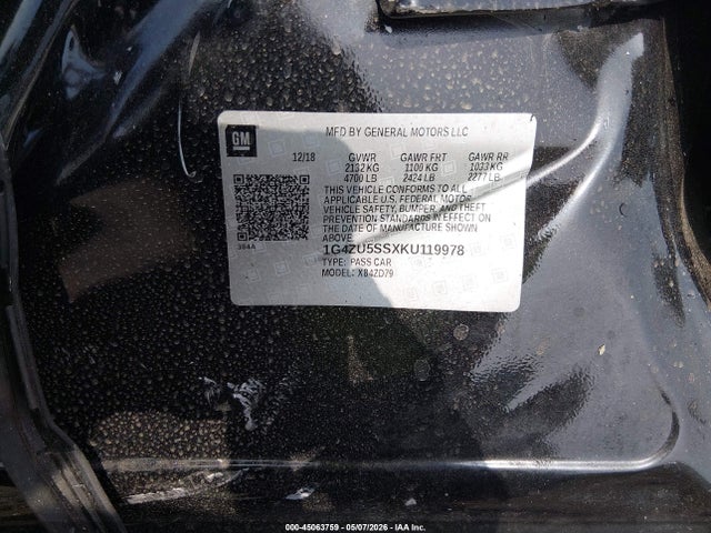 Auction sale of the 2019 Buick Lacrosse Fwd Avenir, vin: 1G4ZU5SSXKU119978, lot number: 45063759