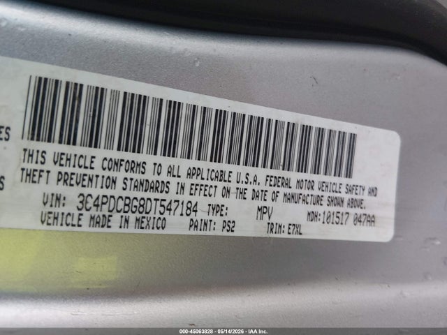 Aukcja sprzedaży 2013 Dodge Journey Sxt, vin: 3C4PDCBG8DT547184, numer aukcji: 45063828