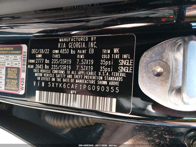 Продажа на аукционе авто 2023 Kia Sportage X-line, vin: 5XYK6CAF1PG090355, номер лота: 45063840