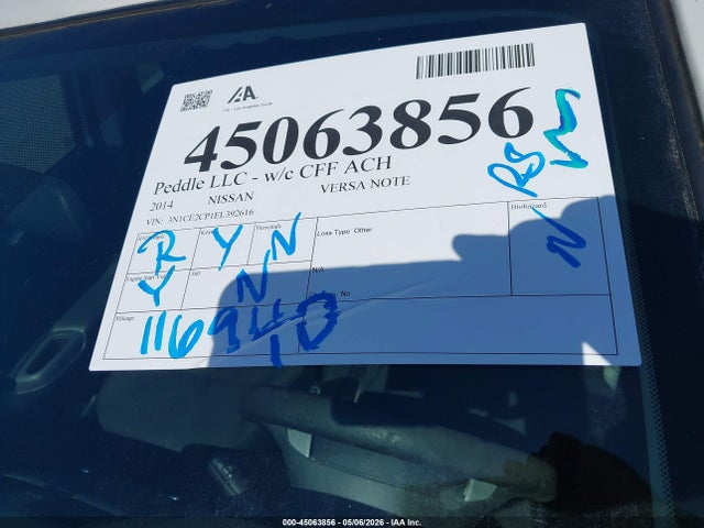 3N1CE2CP1EL392616 Nissan Versa Note S Plus