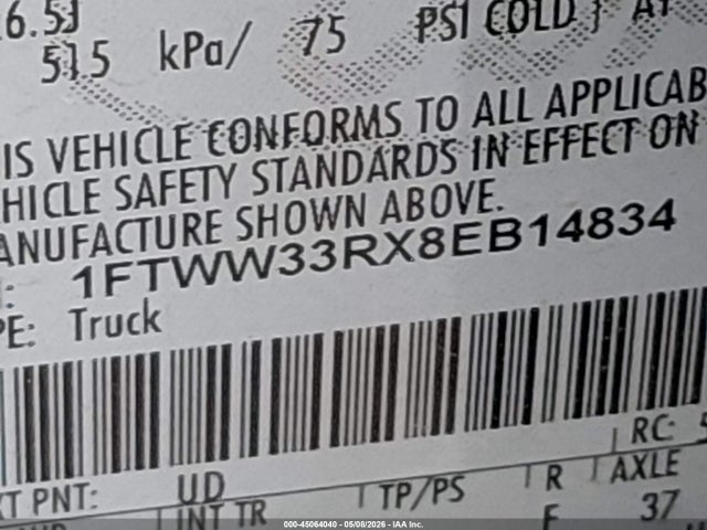 Продаж на аукціоні авто 2008 Ford F-350, vin: 1FTWW33RX8EB14834, номер лоту: 45064040