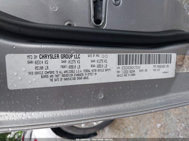 Продаж на аукціоні авто 2012 Chrysler 300 Limited, vin: 2C3CCACG4CH173141, номер лоту: 45064102