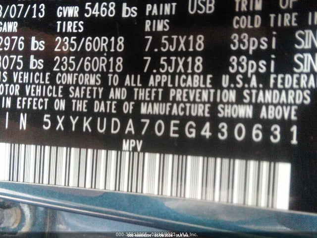 Продаж на аукціоні авто 2014 Kia Sorento Ex V6, vin: 5XYKUDA70EG430631, номер лоту: 45064354