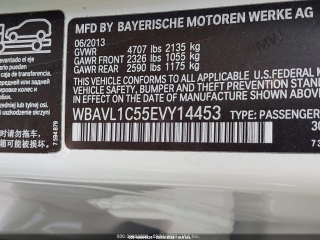 Aukcja sprzedaży 2014 Bmw X1 Xdrive28i, vin: WBAVL1C55EVY14453, numer aukcji: 45064424