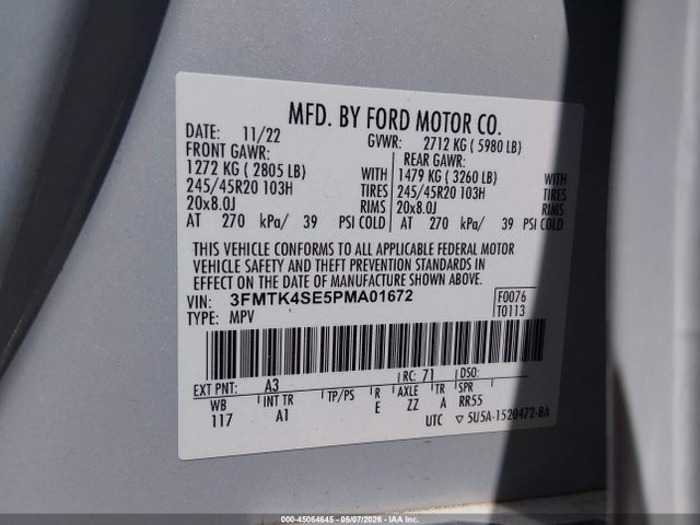Ford Mustang Mach-e Gt 2023 3FMTK4SE5PMA01672 Image 9