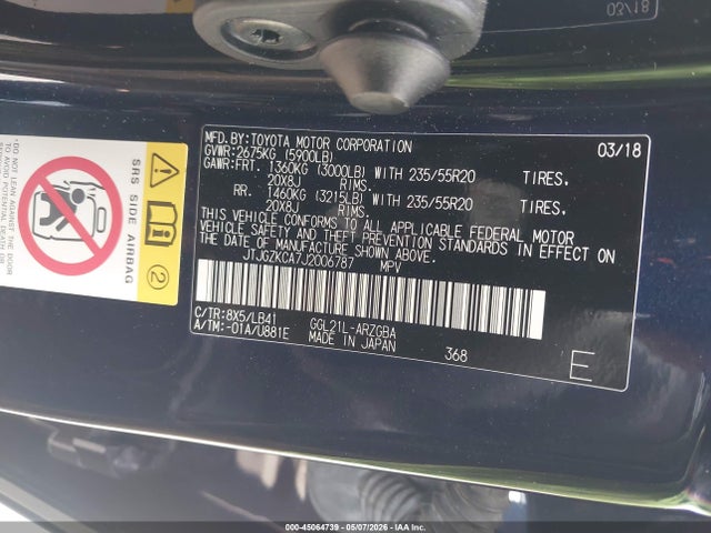 Lexus Rx 350l Premium 2018 JTJGZKCA7J2006787 Image 9