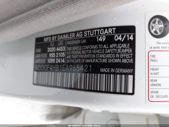Продажа на аукционе авто 2014 Mercedes-benz C 250 Sport, vin: WDDGF4HB1EA965421, номер лота: 45064910